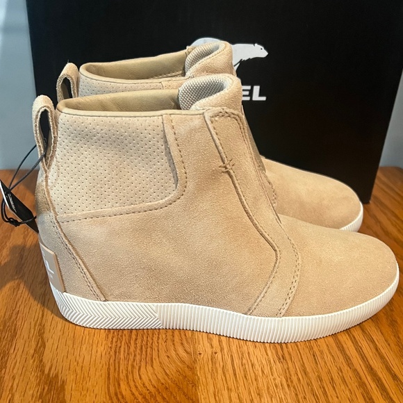 Sorel Shoes - Sorel Womens Out N About Pull On Wedge Booties Waterproof Lined Cushioned